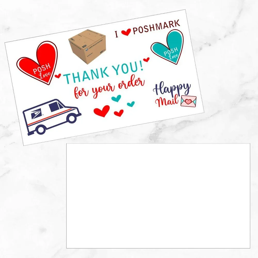 ♥️ 5x25 / 50  Thank You Cards